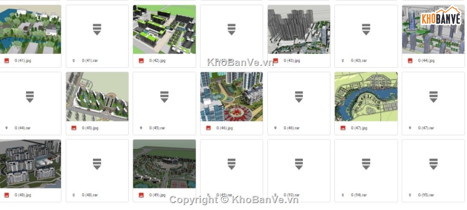 thư viện sketchup quy hoạch,Tổng hợp sketchup quy hoạch,mẫu quy hoạch sketchup,thư viện sketchup tổng hợp
