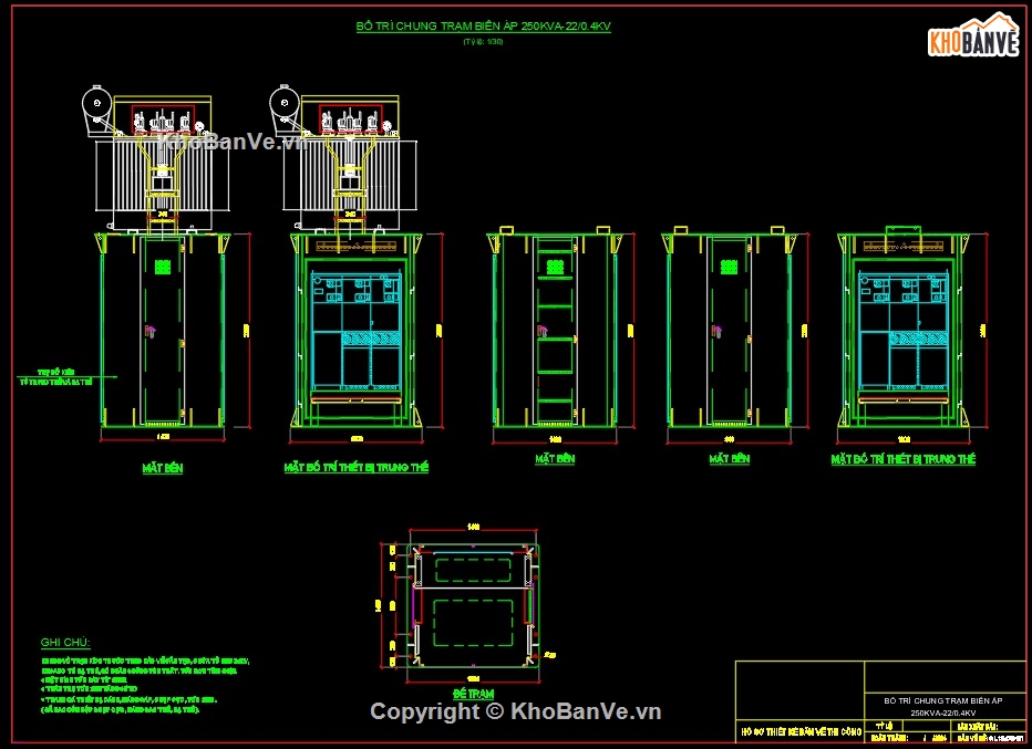 trạm biến áp,trạm biến áp 22/0.4kv,mẫu trạm biến áp đầy đủ,trạm biến áp 35Kv