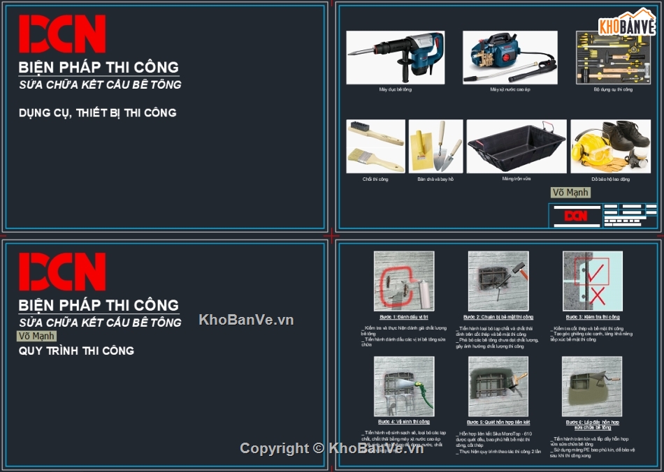 Biện pháp thi công sửa chữa bê tông,Biện pháp thi công cắt ron nền bê tông nhà xưởng,DCN,Biện pháp thi công khoan cấy thép bằng Sika,Sửa chữa kết cấu bê tông,Sika