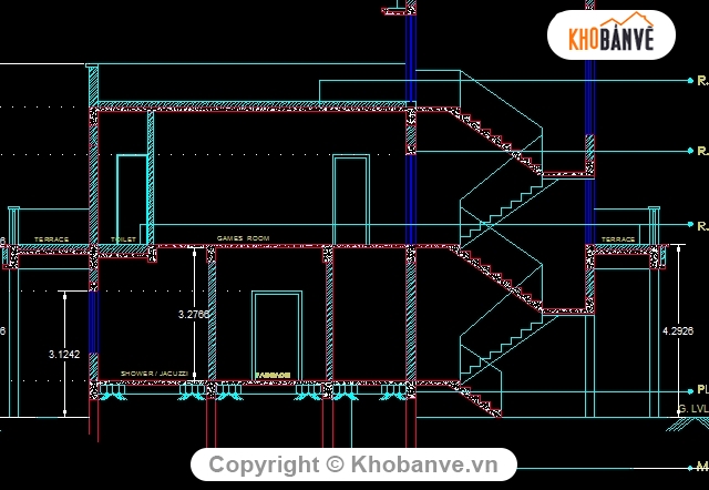 tầng trệt,sân thượng,tầng mái,thiết kế nhà 1 tầng