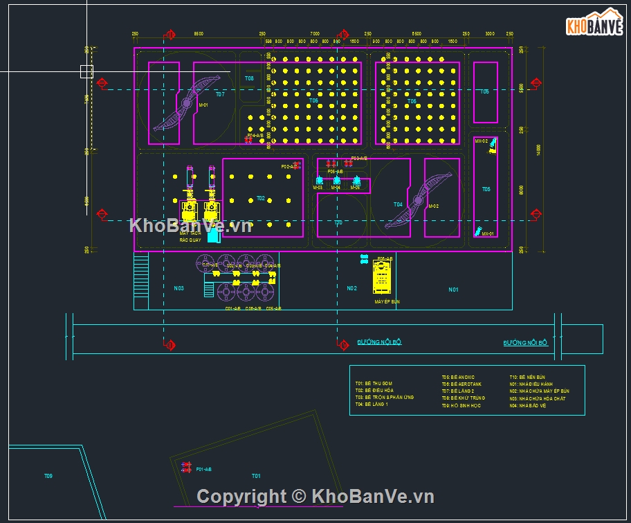 trạm xử lý nước thải,hệ thống xử lý nước thải,cad xử lý nước thải