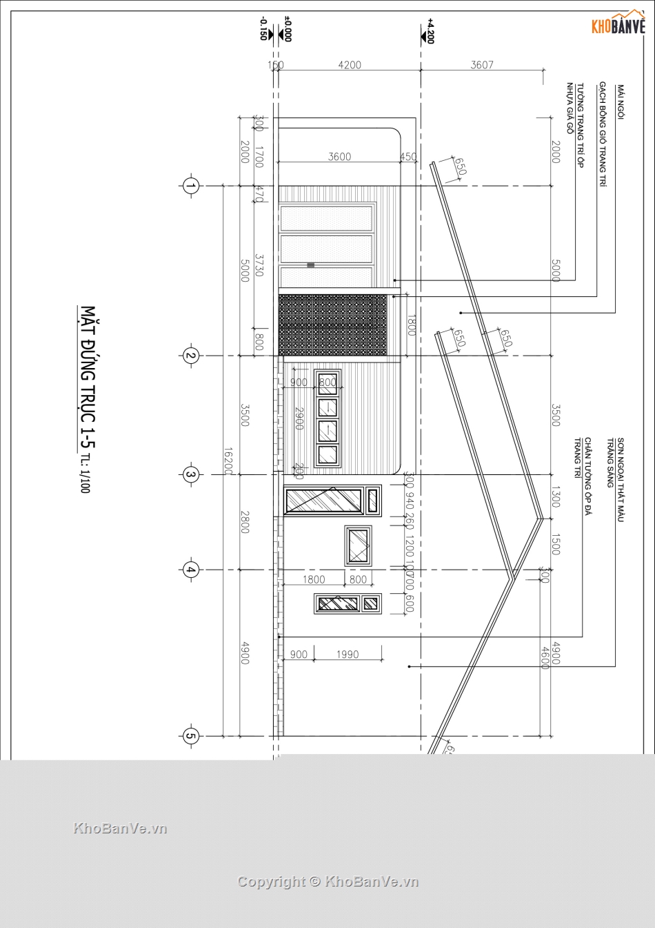 nhà cấp 4,nhà cấp 4 sân vườn 16x6.5m,thiết kế nhà cấp 4