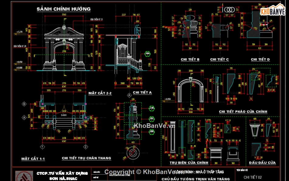 Hồ sơ kiến trúc,chi tiết cổ,Bản vẽ cad nhà tân cổ,Bản vẽ chi tiết,kiến trúc đẹp,kiến trúc nhà