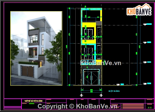 nhà phố 3 tầng hiện đại,Hồ sơ thiết kế nhà 3.5 tầng có PC,file cad nhà phố,3 tầng kích thước 3.8x16.75m