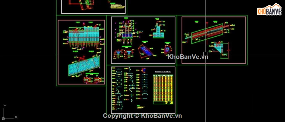 cầu dầm,Bản vẽ dầm,Bản vẽ cầu dầm