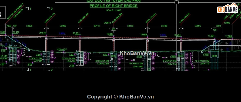 cầu dầm,Bản vẽ dầm,Bản vẽ cầu dầm