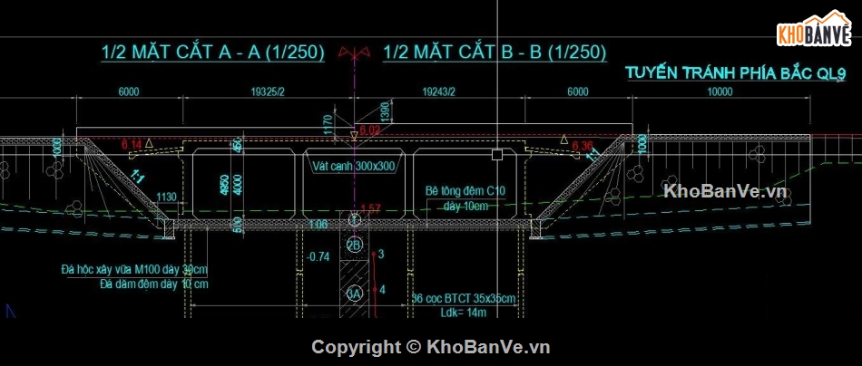 Bản vẽ cống hộp,bản vẽ cống,bản vẽ hồ sơ cống hộp xiên