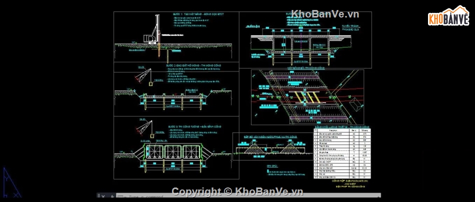 Bản vẽ cống hộp,bản vẽ cống,bản vẽ hồ sơ cống hộp xiên