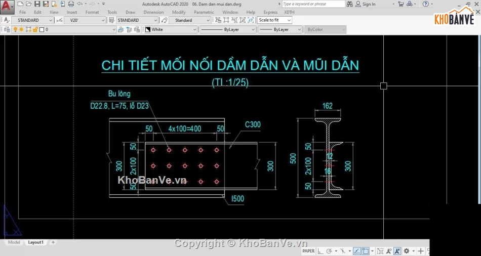 thi công cầu,cầu dầm,Bản vẽ dầm,Bản vẽ thi công