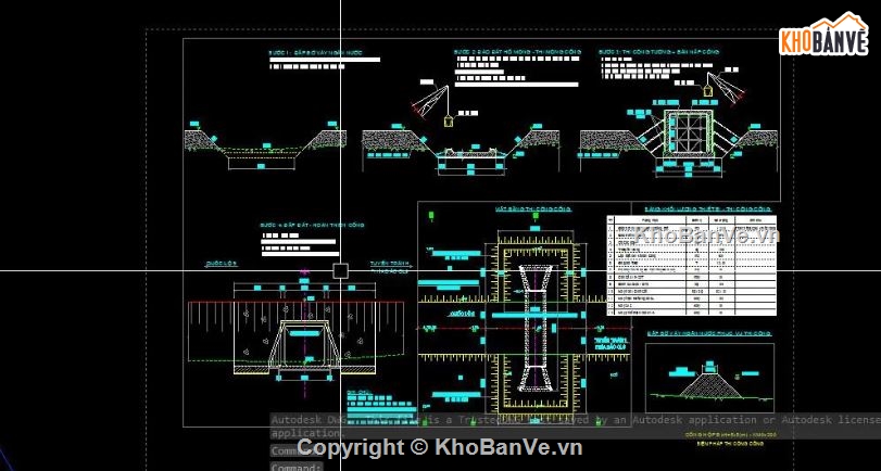 cad cống hộp,cống hộp 5x5m,bản vẽ cống hộp