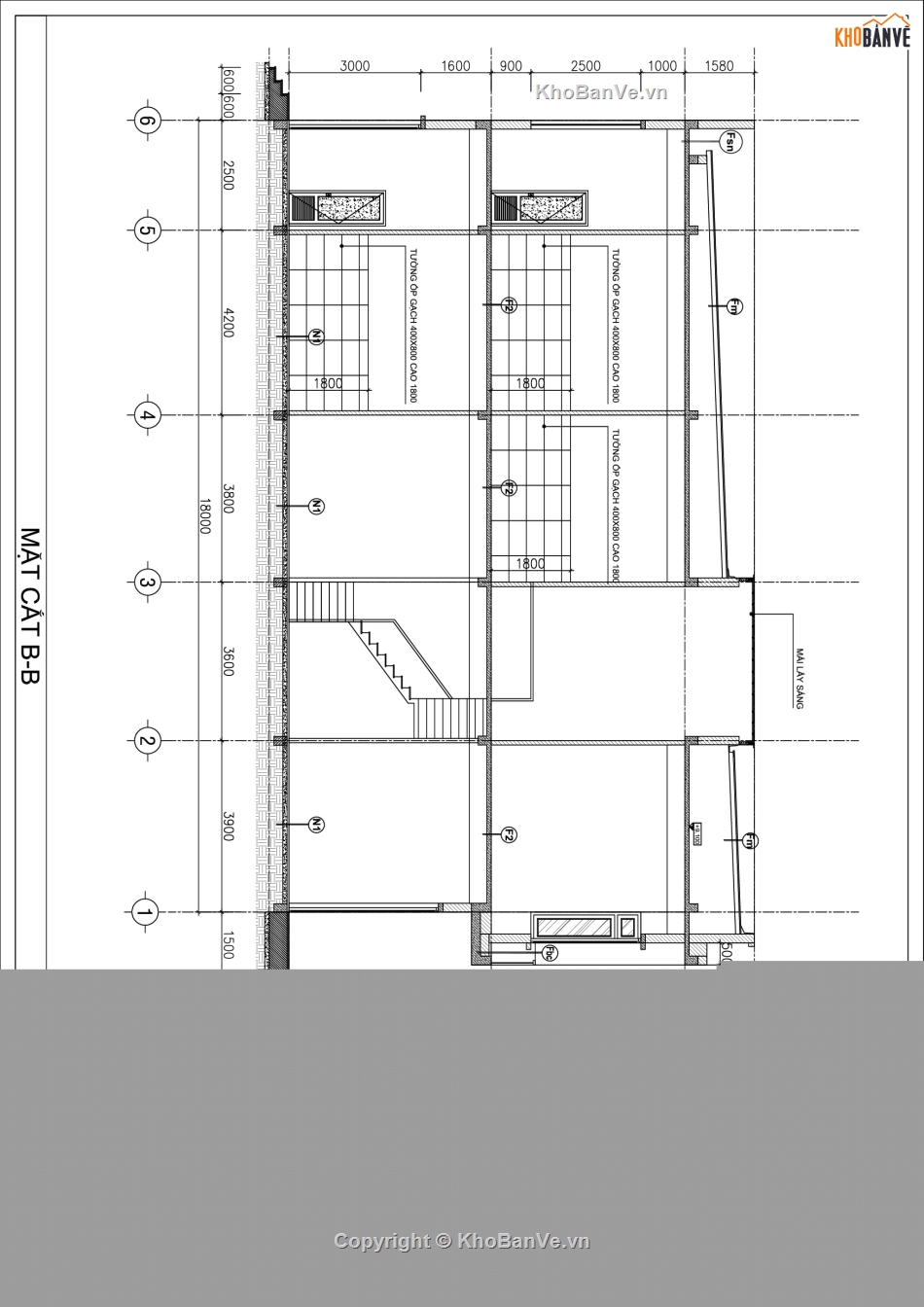 nhà phố 18x6m,bản vẽ nhà,nhà phố đẹp,nhà phố