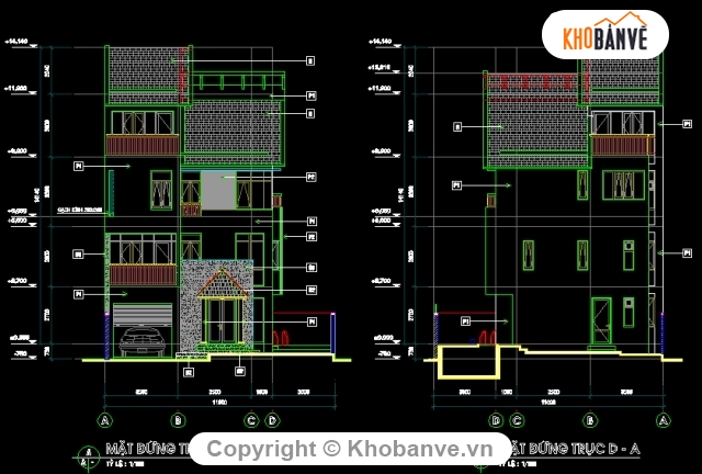 biệt thự 3 tầng,File thiết kế,Biệt thự