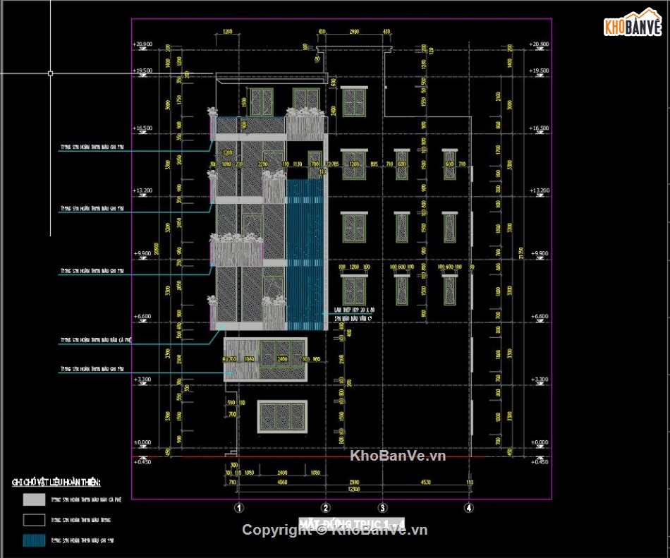 bản vẽ cad nhà phố 5 tầng,Nhà phố 5 tầng,file cad Nhà phố 5 tầng,bản vẽ Nhà phố 5 tầng