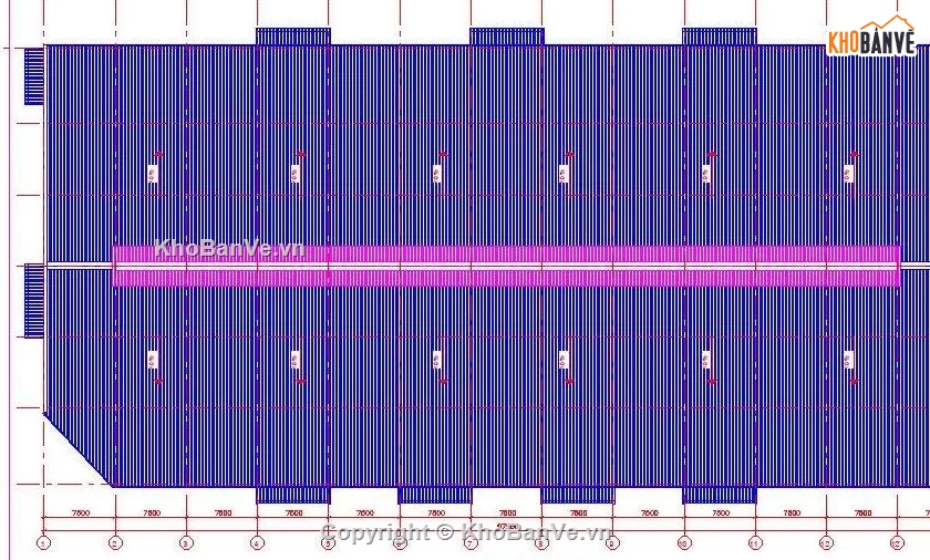 Bản vẽ nhà thép,bản vẽ nhà kho bằng thép 46×97.5m,nhà kho bằng thép 46×97.5m vs 46×82.5m