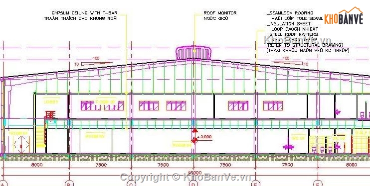 Bản vẽ nhà thép,bản vẽ nhà kho bằng thép 46×97.5m,nhà kho bằng thép 46×97.5m vs 46×82.5m