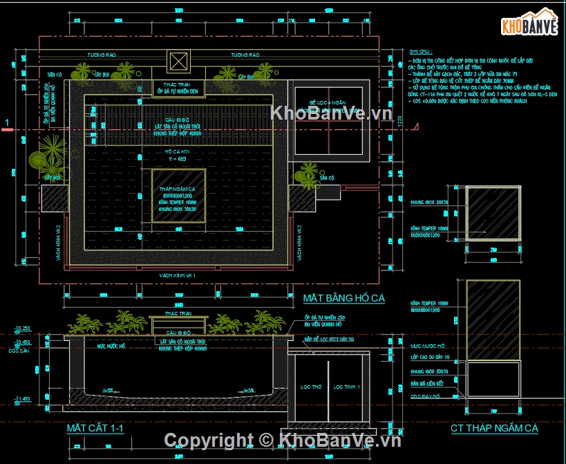 Hồ sơ thiết kế,thiết kế bể cá,bể cá,thiết kế chi tiết bồn bể