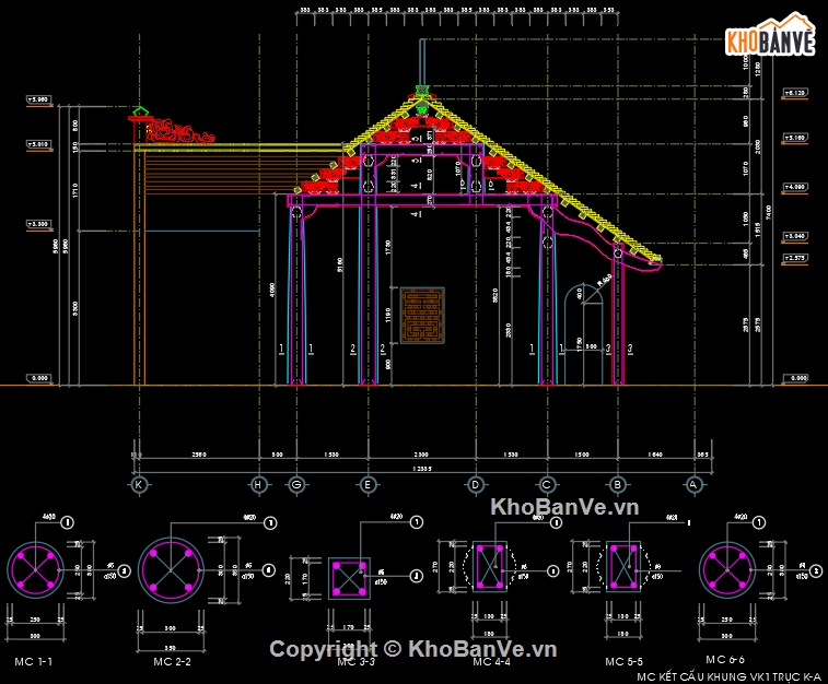 cad thiết kế nhà thờ họ,thiết kế nhà thờ họ,cad kết cấu,thiết kế nhà thờ