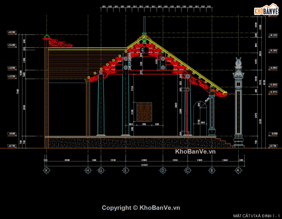 cad thiết kế nhà thờ họ,thiết kế nhà thờ họ,cad kết cấu,thiết kế nhà thờ