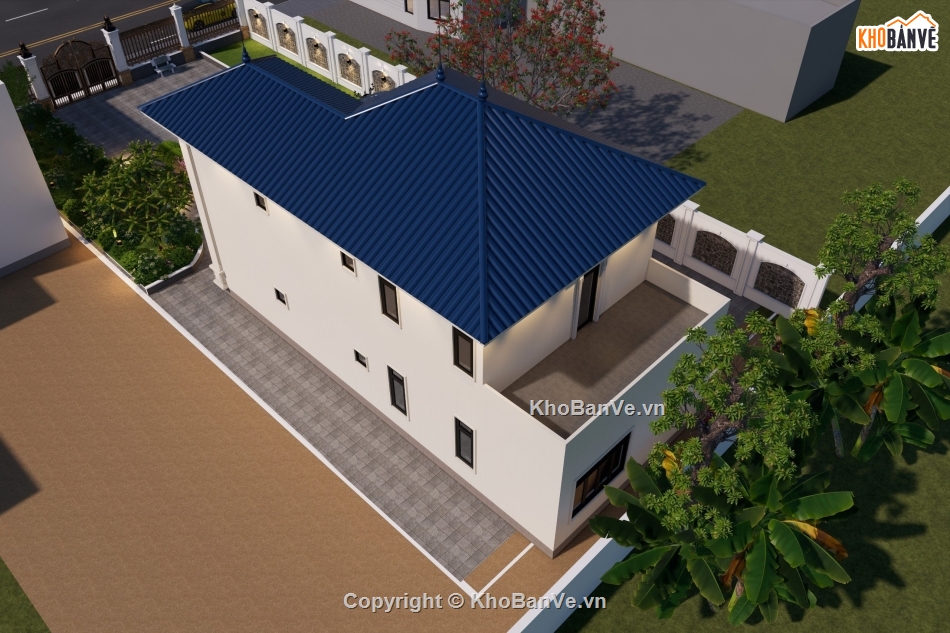 cad nhà 2 tầng mái Nhật,2 tầng mái nhật,thiết kế nhà 2 tầng mái nhật,file cad nhà mái nhật 2 tầng