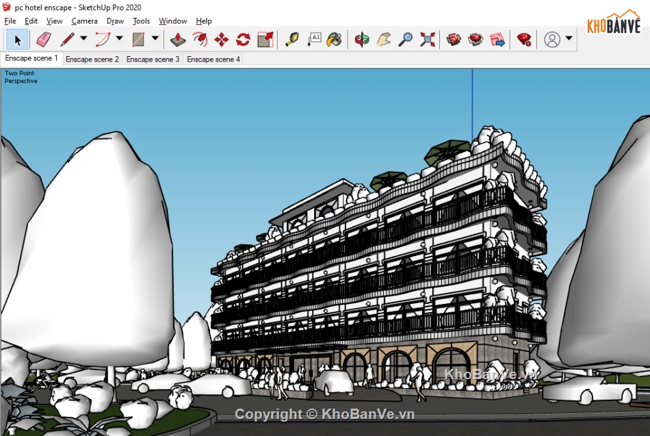 Bản vẽ khách sạn,khách sạn 4 tầng,File cad Cad khách sạn 4 tầng,Bản vẽ Cad khách sạn 4 tầng