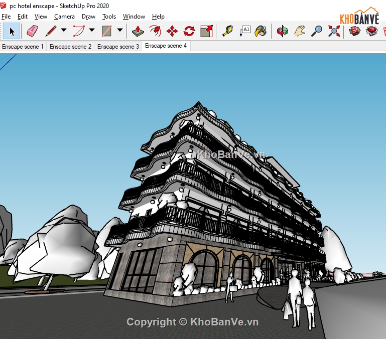 Bản vẽ khách sạn,khách sạn 4 tầng,File cad Cad khách sạn 4 tầng,Bản vẽ Cad khách sạn 4 tầng