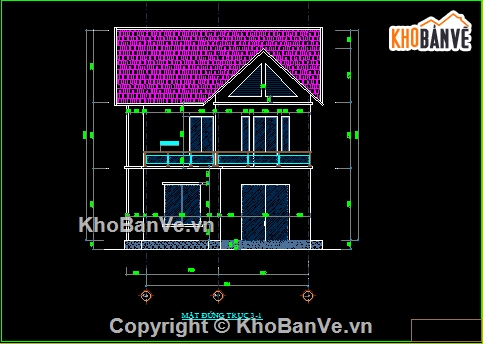 biệt thự 2 tầng mái thái,biệt thự đẹp 2 tầng mái ngói,bản vẽ biệt thự 2 tầng