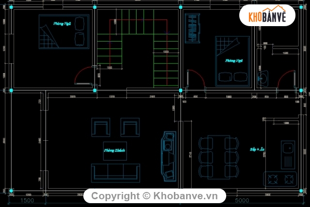 Bản vẽ,Bản vẽ nhà phố,Bản vẽ autocad,bản vẽ nhà 7.7x12m