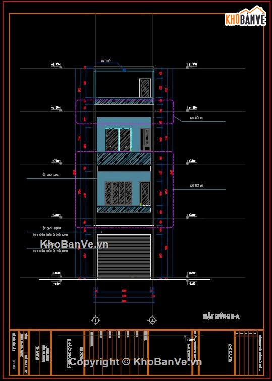 Hồ sơ thiết kế,Bản vẽ thiết kế,Nhà phố 4 tầng hiện đại,Nhà phố hiện đại,Nhà phố 4 tầng,Nhà phố 4 tầng 4mx15m