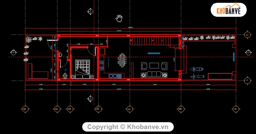 bản vẽ nhà phố 2 tầng,Nhà phố 2 tầng 5x13.5m,bản vẽ cad Nhà phố 2 tầng,cad Nhà phố 2 tầng,nhà phố 2 tầng