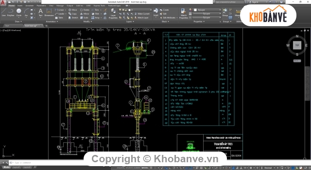 Trạm biến áp,file cad trạm biến áp,trạm biến áp điện