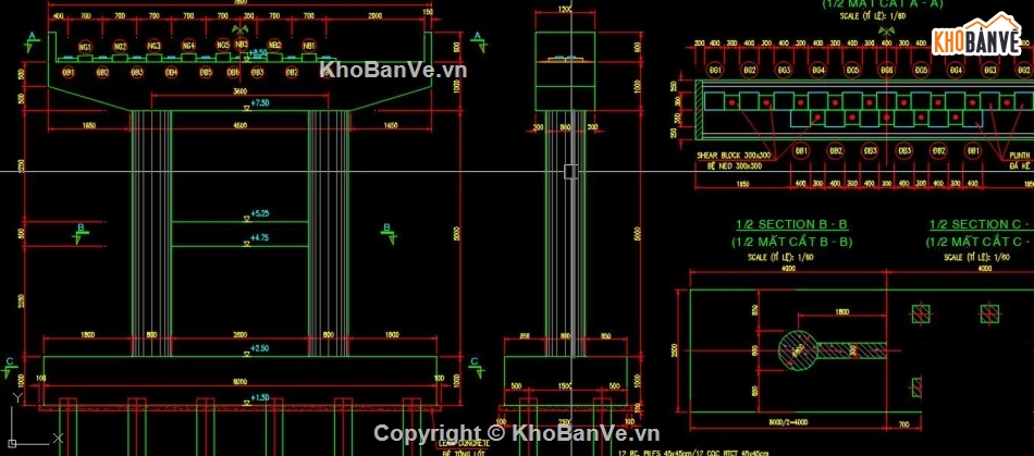 bản vẽ trụ thân cột,trụ thân,trụ thân cột
