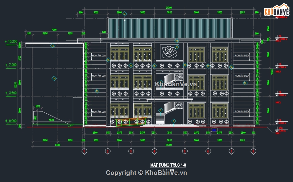 trường mầm non,Bản vẽ trường mầm non,file cad trường mầm non