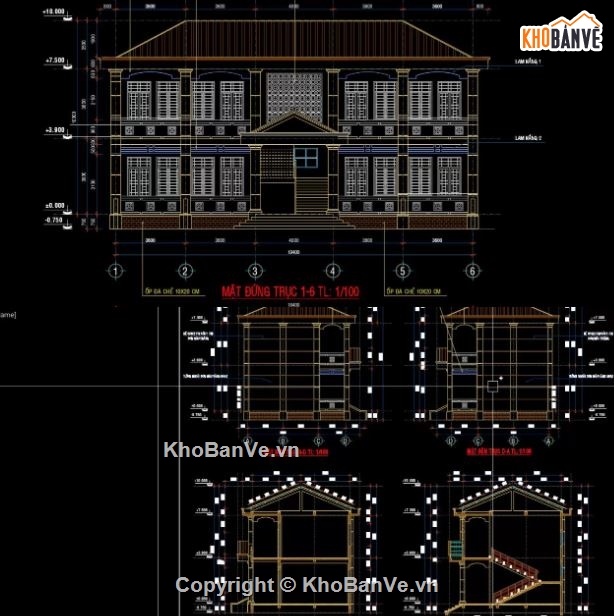 trường học 2 tầng,trường học file cad,autocad trường học,trường học file autocad