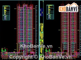 Khách sạn 5 sao,khách sạn 27 tầng,cad khách sạn 5 sao