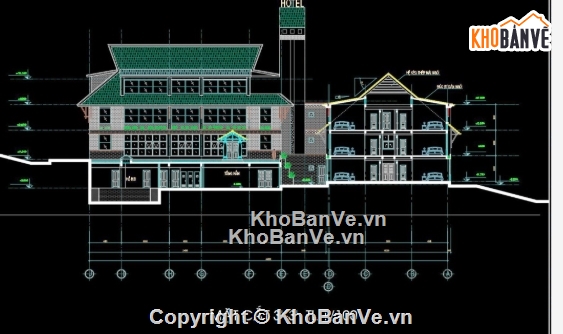 Khách sạn Blue Moon,khách sạn,file cad khách sạn