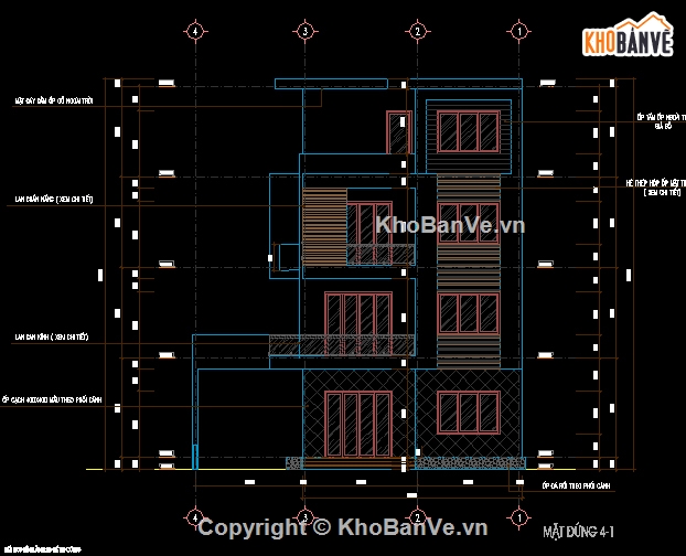 biệt thự hiện đại,biệt thự kích thước 8mx16m,biệt thự hiện đại 4 tầng