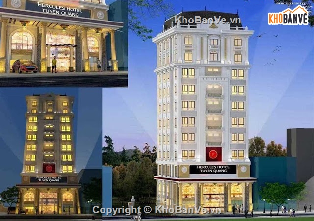 Model khách sạn,Sketchup khách sạn,hotel 10 tầng,hotel pháp cổ 10 tầng,sketchup hotel 10 tầng