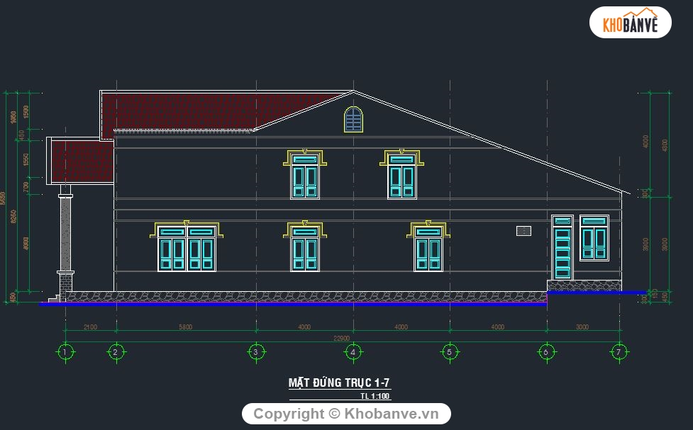 nhà cấp 4-1 tầng đẹp,nhà cấp 4 đổ mái,nhà cấp 4 đẹp,nhà cấp 4 4.5x21m