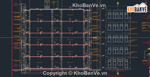ký túc xá 5 tầng,ký túc xá,bản vẽ ký túc xá,cad ký túc xá