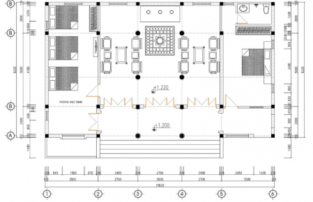 cad nhà thờ họ 5 gian,file cad nhà thờ họ 5 gian,nhà thờ họ 5 gian