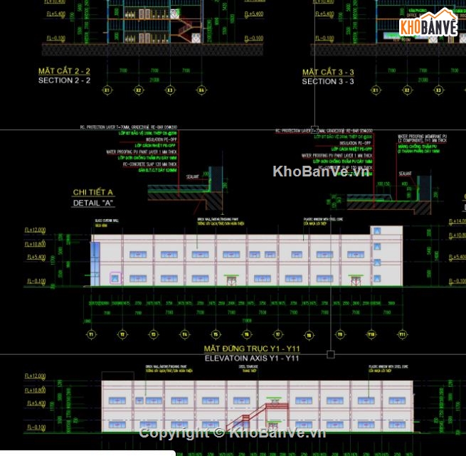 nhà xưởng,file cad nhà xưởng,bản vẽ xưởng,xưởng kết hợp kinh doanh