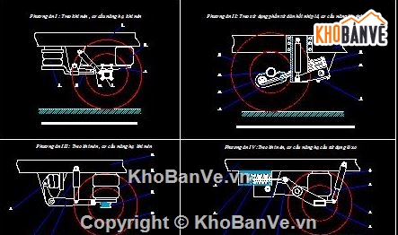 cơ cấu nâng hạ xe tải,xe tải nhiều cầu,nâng hạ xe tải nhiều cầu