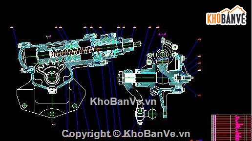 cơ cấu lái xe,cơ cấu lái xe ural-4320,thiết kế cơ cấu lái xe