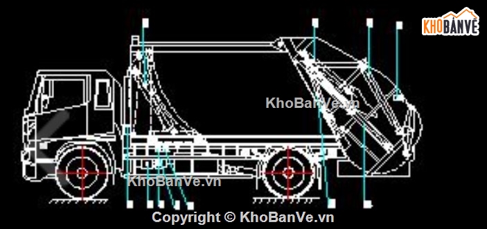 dẫn động công tác,cơ cấu ép rác,xe Hino FG,hệ thống gom rác.
