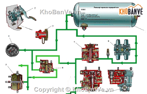 Đồ án phanh,Đồ án hệ thống phanh,hệ thống phanh trên xe kamaz 43255