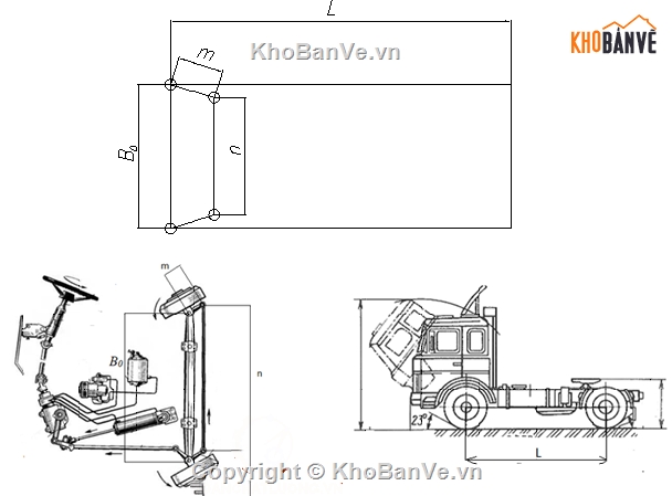 thống lái trên xe MAZ-54322,Đồ án khai thác hệ thống lái,Dồ án