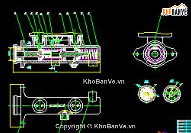 hệ thống phanh,Chevrolet Captiva,đồ án ô tô,bản vẽ kỹ thuật