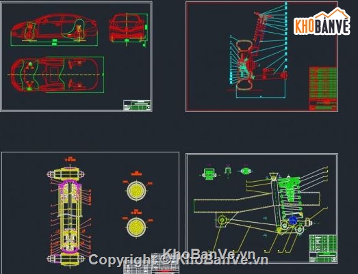 hệ thống treo xe honda civic,hệ thống treo xe,hệ thống treo xe file cad