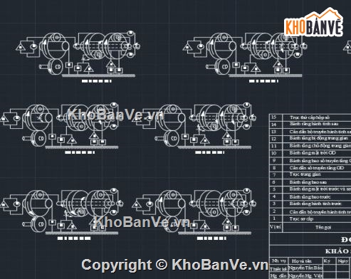 đồ án khảo sát hộp số tự động,khảo sát hộp số tự động,hộp số tự động file cad