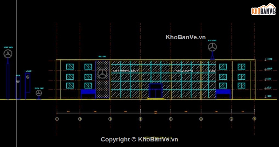 bản vẽ showroom ô tô,bản vẽ showroom,showroom ô tô